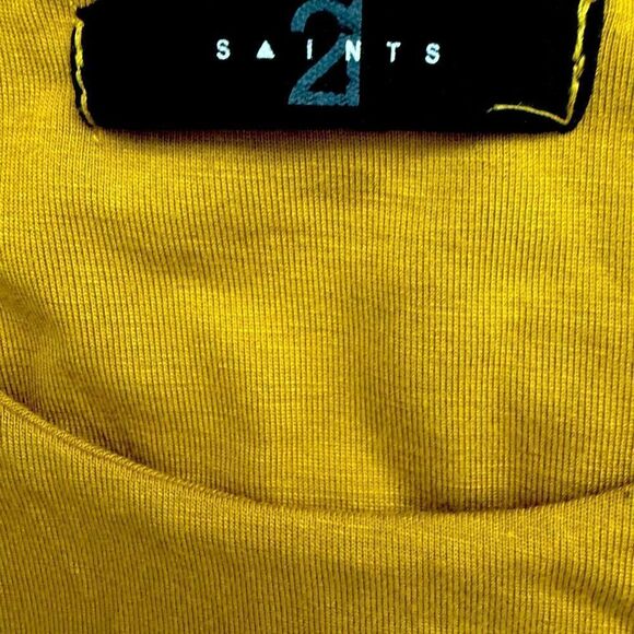 21 Saints Dark Mustard Yellow Tank Top Bodysuit Size Medium - Picture 4 of 5